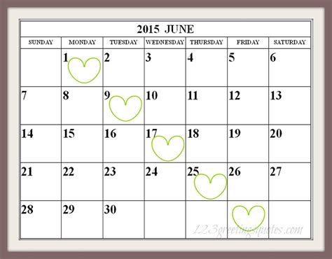 printable june calendar easy print