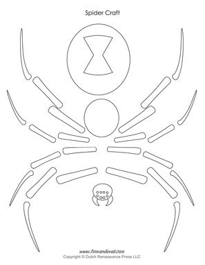 spider template  cut  tims printables