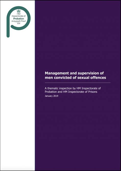 management and supervision of men convicted of sexual offences