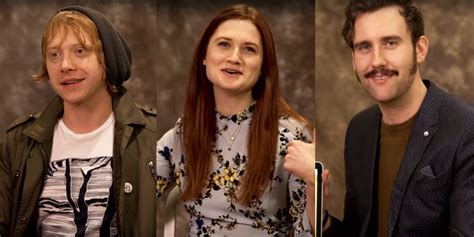 Rupert Grint Bonnie Wright And Matthew Lewis Get Sorted At Pottermore