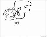 Fish Letter Pages Coloring Color Online Kids sketch template