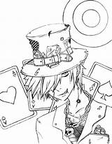 Mad Hatter Coloring Pages Anime Alice Wonderland Deviantart Scary Printable Colouring Drawings Getcolorings Color Template Sketch Grandmothers Hatters sketch template