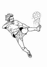 Soccer Coloring Player Pages Printable Color Print Getdrawings Getcolorings Boys Coloringtop sketch template