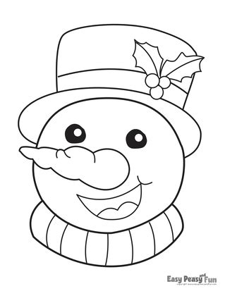 cute christmas snowman coloring pages sketch coloring page