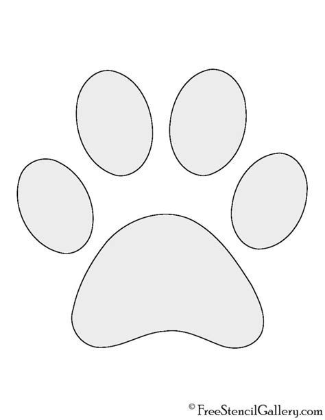 dog paw stencil printable printable templates