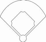 Baseball Field Template Coloring Sketch Pages sketch template