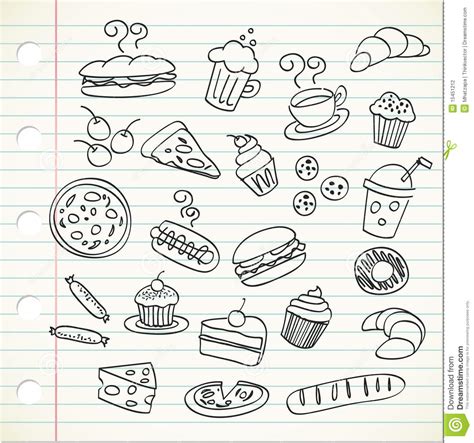 food doodle stock photography image