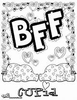 Coloring Pages Printable Bff Print Friends Sheets Girls Bubble Friend Adult Colouring Letters Adults Kids Cool Fun Teenagers Forever Teens sketch template