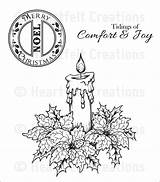 Poinsettia Sparkling Step Shaping Coloring Tutorial Heartfelt Creations Candle Stamp sketch template