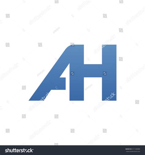 ah letter logo connected stock vector illustration  shutterstock