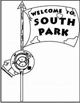 South Park Coloring Pages Printable Kenny Chef Flag Popular Kids sketch template