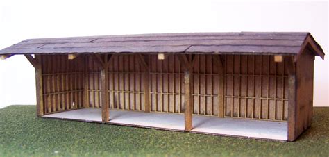 Open Bay Storage Shed Ho Hon3 Model Railroad Structure Wood Laser Kit