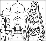 Princesses Coloritbynumbers Highland Honeycomb Designlooter sketch template