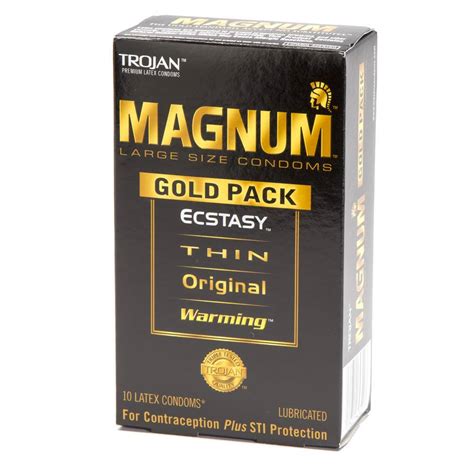 trojan magnum gold collection assorted large condoms 10 pack lovehoney