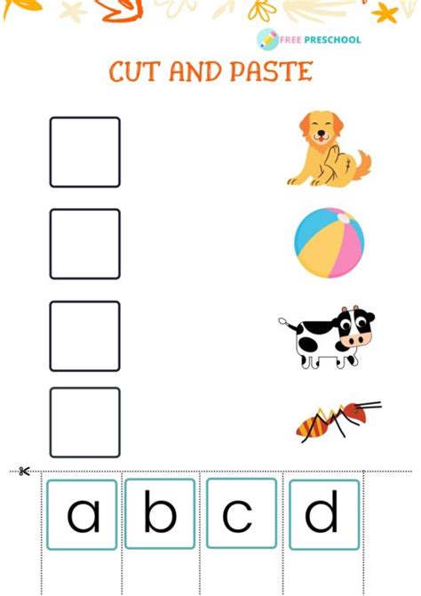 cut  paste worksheets  preschool  preschool