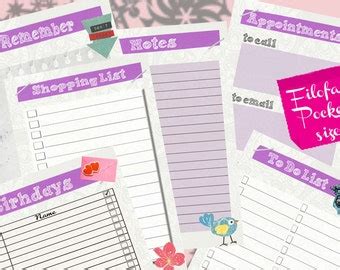 filofax pocket size printable week   pageseaster themed