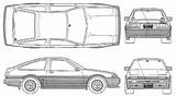 Ae86 Toyota Trueno Gt Apex Sprinter Blueprints 1985 Car Hatchback Door Views sketch template