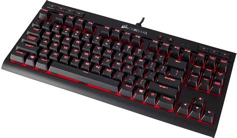 corsair  compact mechanical gaming keyboard backlit red