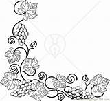 Coloring Corner Pages Grapes Edge Bottom Left Printable Ong Vines Patterns Color Burning Grape Wood Drawing Food Flower Colouring Coloringpages101 sketch template