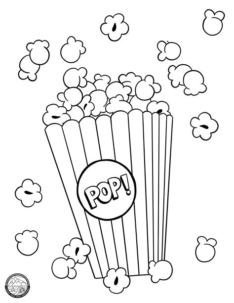 popcorn coloring pages home design ideas
