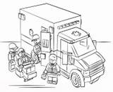 Coloring Pages Lego City Police Printable Info Ambulance Book sketch template