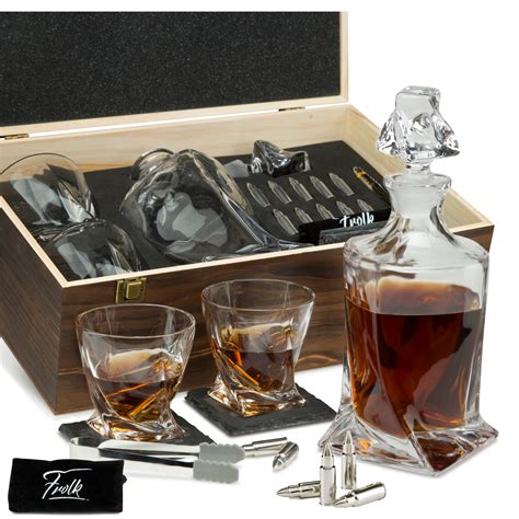 whiskey  bullets decanter gift set frolk bar gift sets