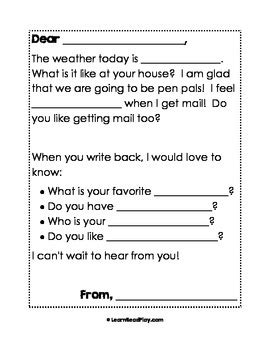 printable  pal letter  learn read play tpt