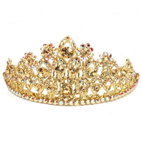 beautiful gold tiara crown   polyvore bridal veils