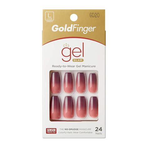 amazoncom goldfinger full cover nails press  nails gel glam design