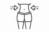 Waist Icon Thin Shape Vector Female sketch template