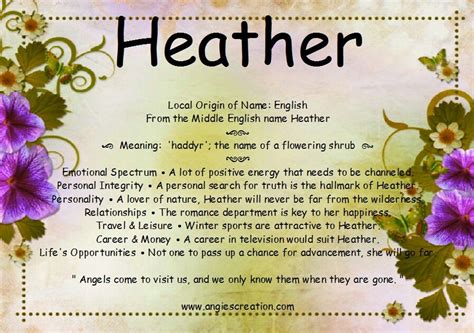 Meaning Of Heather As Name Meancro