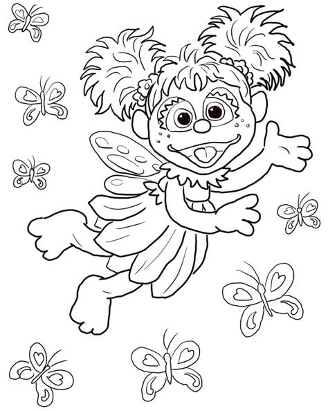 abby cadabby  sesame street coloring page  printable coloring