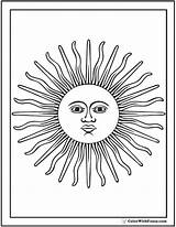 Star Coloring Pages Color Sun sketch template