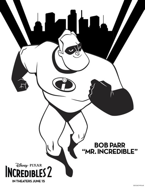 Incredibles 2 Printable Coloring Pages Incredibles2