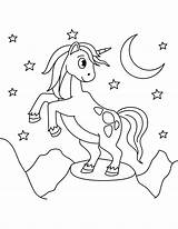 Coloring Pages Unicorn Midnight Print Color Online Drawing sketch template