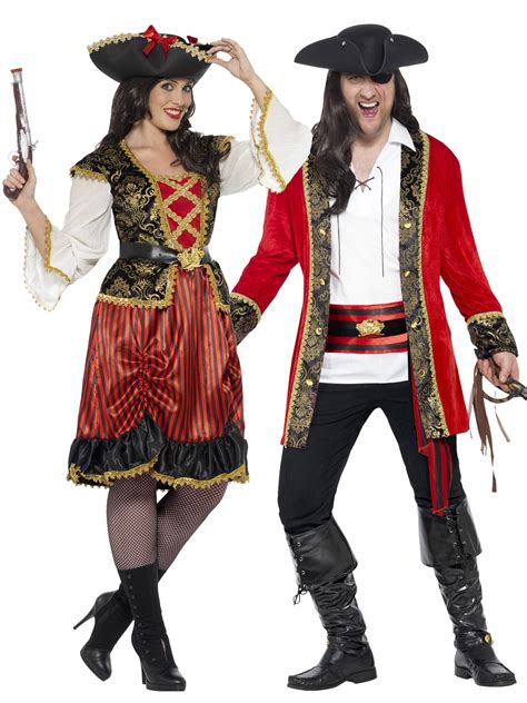 ladies mens plus size pirate costume curves deluxe fancy dress outfit