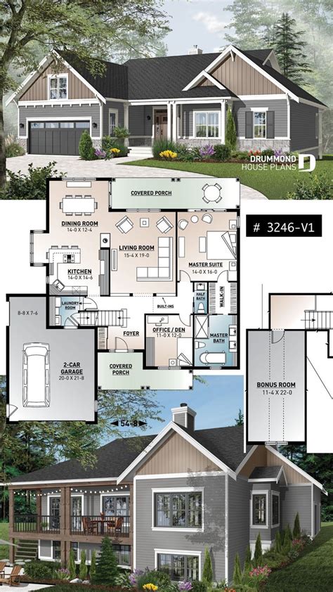 review  bungalow house plans  walkout basement ideas fancy living room