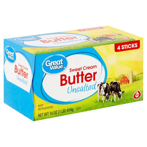 great  unsalted sweet cream butter  oz  sticks walmartcom