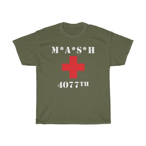 mash red cross  logo black green navy  shirt size   etsy
