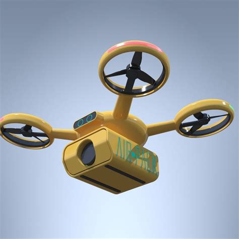 delivery drone quadrocopter  model cgtrader