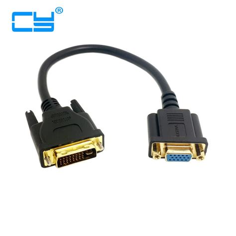 analog dvi 24 5 male to vga female monitor converter short cable 20cm