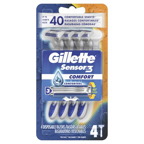 gillette sensor mens disposable razor  razors walmartcom