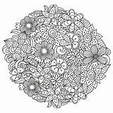 Relaxing Circle Pattern 30seconds sketch template