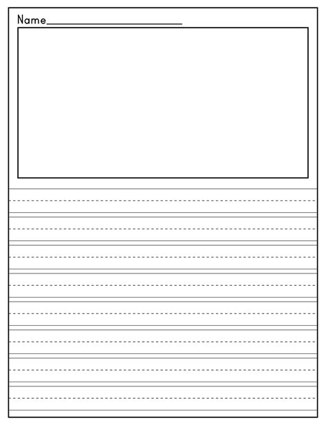 printable primary writing paper template     printablee