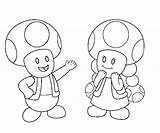 Toad Toadette Coloringhome Getcolorings sketch template