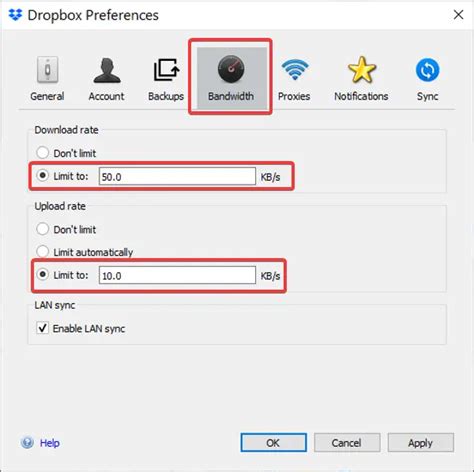 limit  bandwidth   onedrive  dropbox