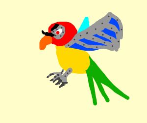 classy parrot drawception