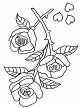 Rosen Ausmalen Muttertag Malvorlage Ausmalbild Herzen Malen Blumen sketch template