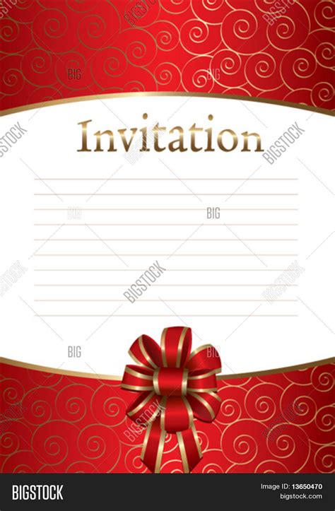 blank invitation vector photo  trial bigstock