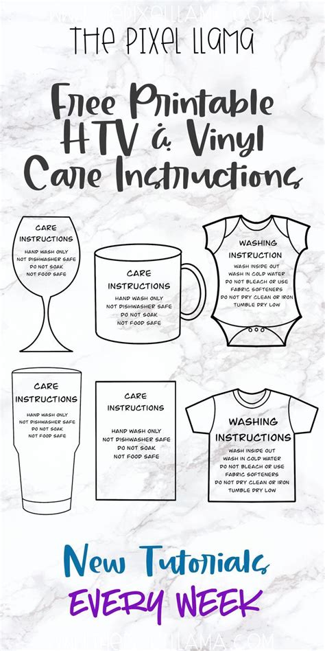 printable care instructions  vinyl shirts